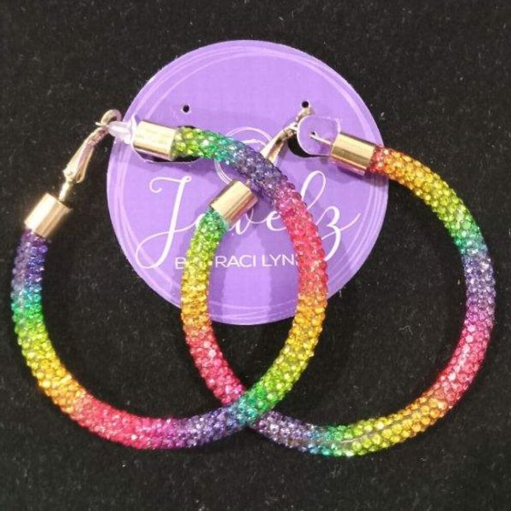 Large Rainbow Earrings